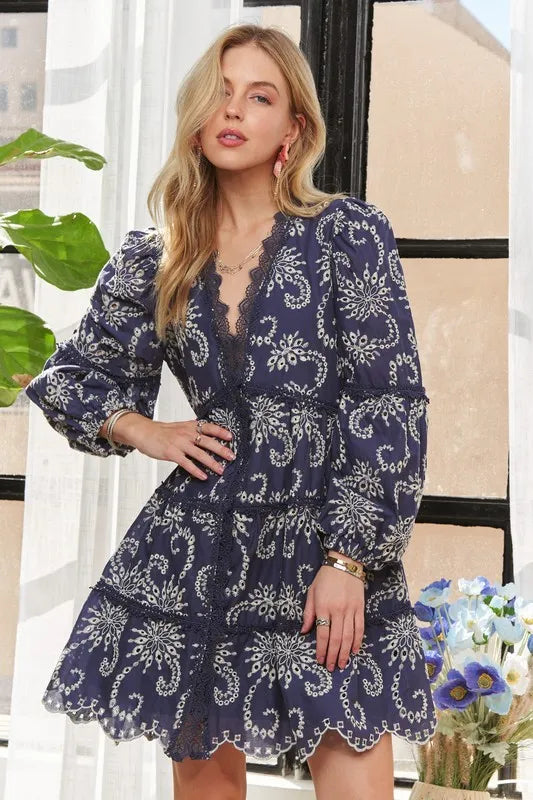 ADORA Puff Sleeve Floral Dress - Brittney MADE