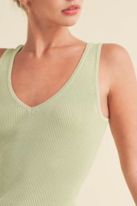 Aemi + Co Ribbed Wide Strap Knit Tank - Brittney MADE