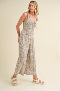 Aemi + Co Floral Sweetheart Neck Wide Leg Jumpsuit - Brittney MADE