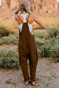 Double Take Full Size V-Neck Sleeveless Jumpsuit with Pockets - Brittney MADE