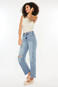 Kancan Ultra High Rise Distressed Straight Jeans - Brittney MADE