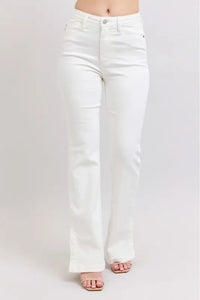Judy Blue Full Size High Waist Side Slit Slim Bootcut Jeans Plus Size - Brittney MADE