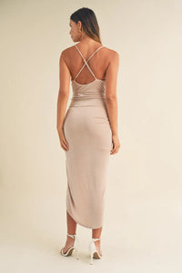 Mable Draped Detail Cami Midi Dress - Brittney MADE