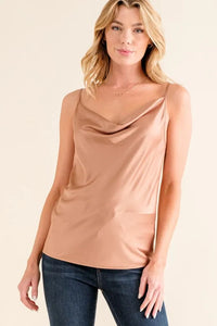 And The Why Satin Cami with Adjustable Strap - Brittney MADE
