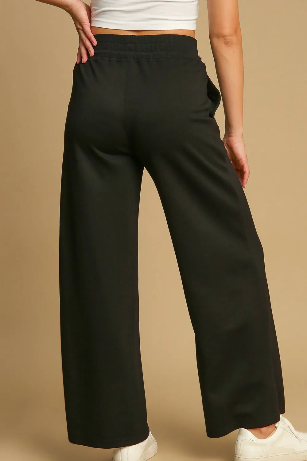 Umgee Drawstring Wide Leg Pants with Pockets - Brittney MADE