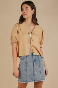 VERY J Bow Printed Casual Denim Mini Skirt - Brittney MADE