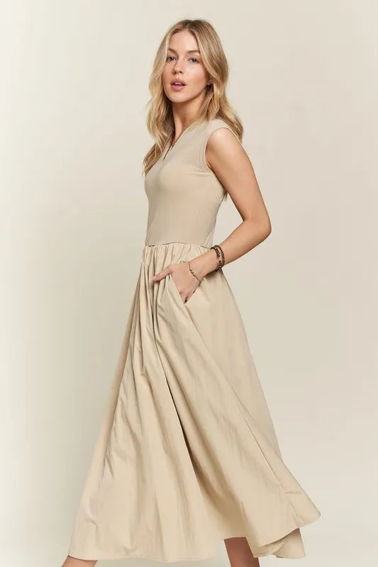 ADORA V-Neck Cap Sleeve Dress - Brittney MADE