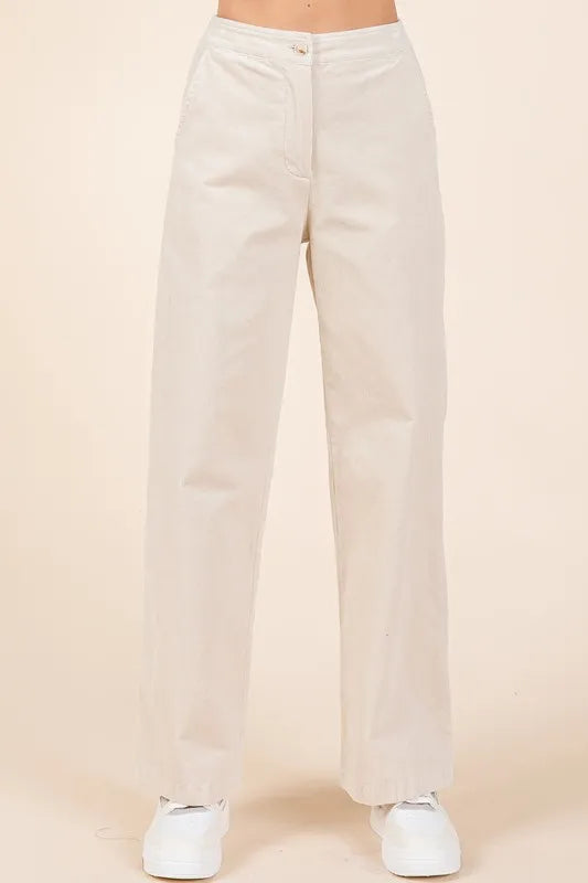 Mittoshop Corduroy Back Elastic Waist Pants - Brittney MADE