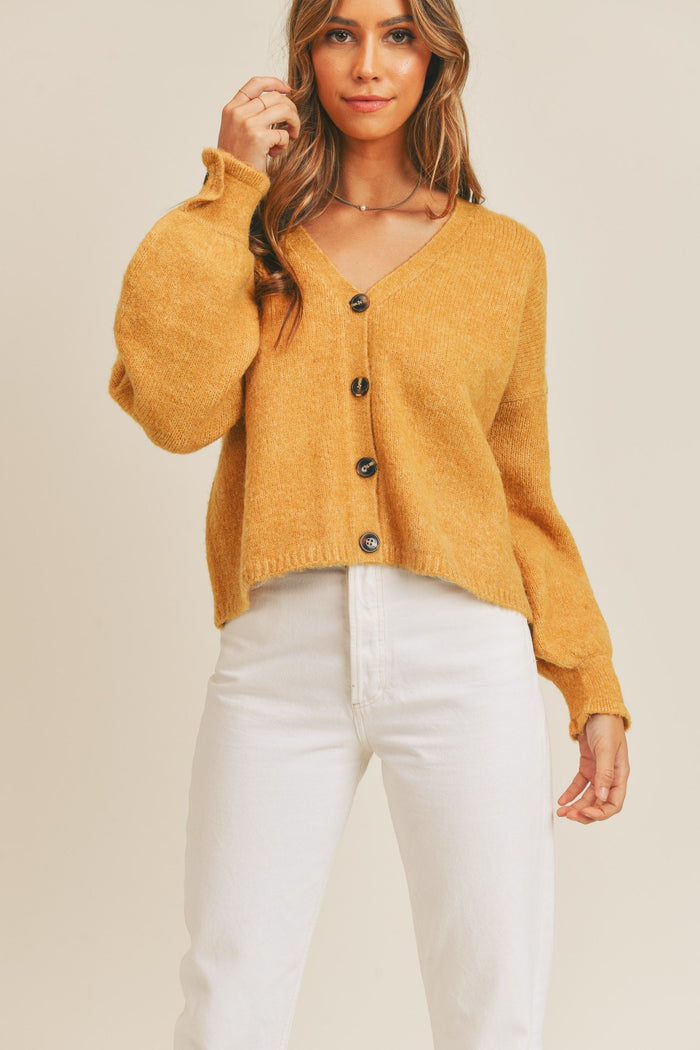 MABLE Long Sleeve Button Down Sweater Cardigan - Brittney MADE