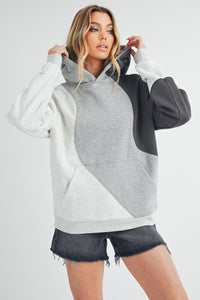 Aemi + Co Color Block Hoodie with Kangaroo Pocket - Brittney MADE