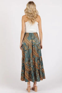 Mittoshop Paisley Patchwork Print Satin Maxi Skirt - Brittney MADE