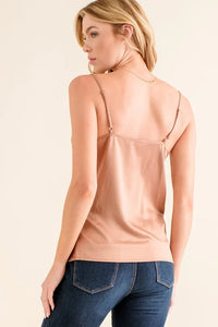 And The Why Satin Cami with Adjustable Strap - Brittney MADE