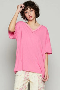 POL V-Neck Half Sleeve T-Shirt - Brittney MADE