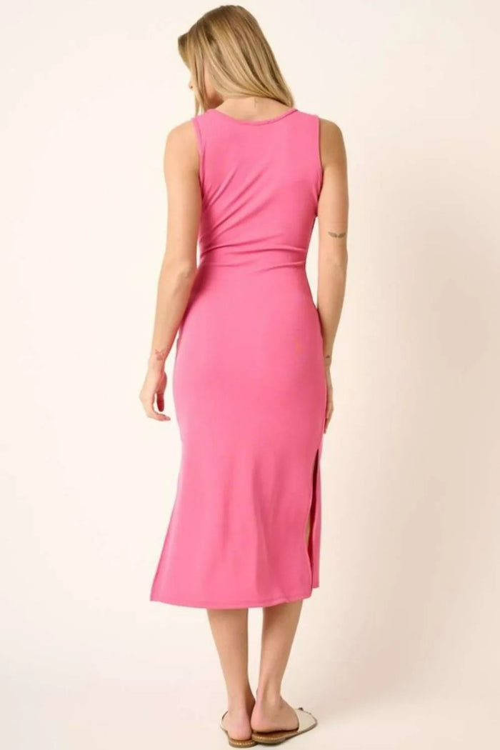Mittoshop Side Slit Wide Strap Midi Tank Dress - Brittney MADE