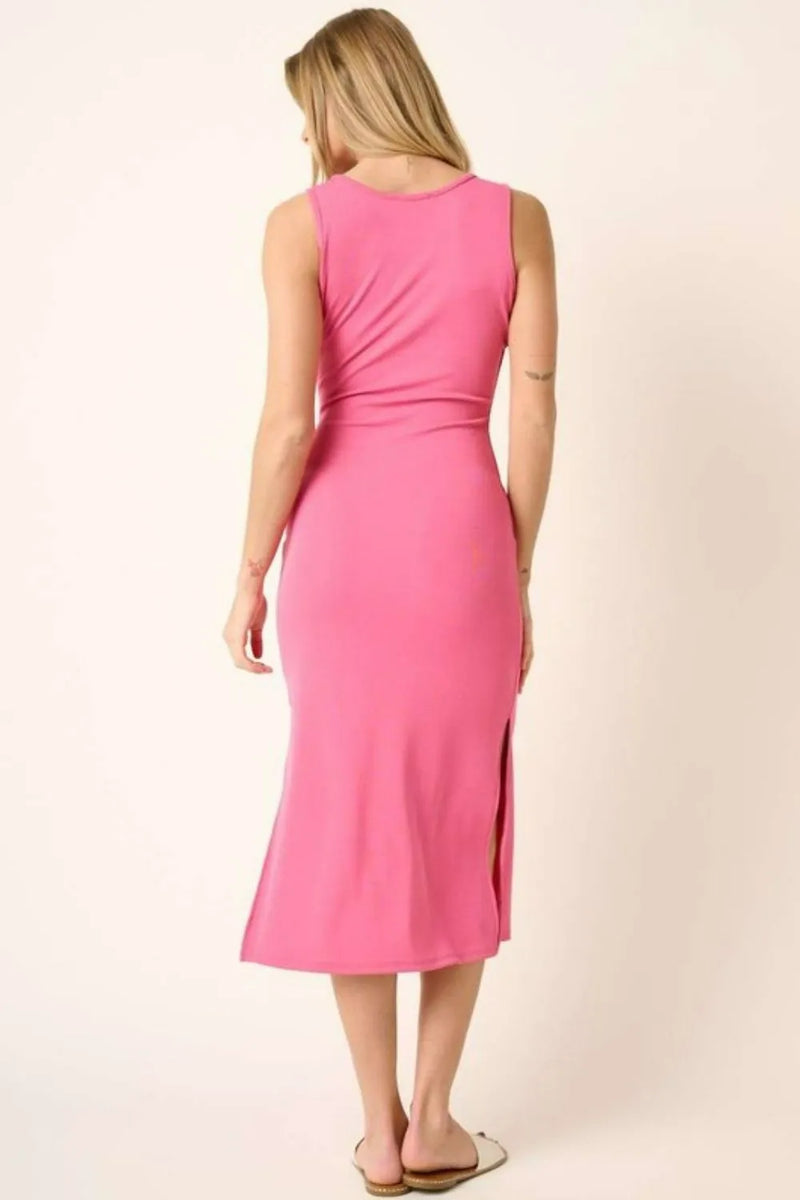 Mittoshop Side Slit Wide Strap Midi Tank Dress - Brittney MADE