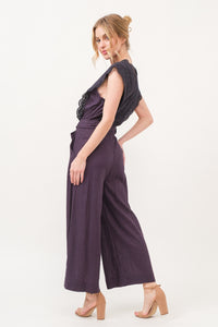 And The Why Laced Surplice Tie Waist Jumpsuit - Brittney MADE