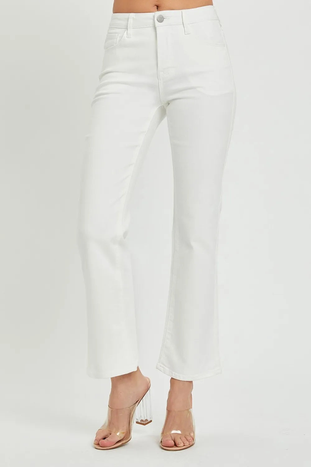 RISEN Full Size Mid Rise Jeans with Pockets - Brittney MADE