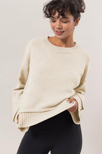 HYFVE Round Neck Dropped Shoulder Ribbed Sweater - Brittney MADE