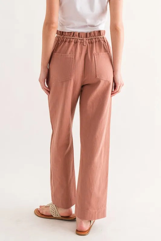 And The Why Waist Ribbon Casual Pants - Brittney MADE