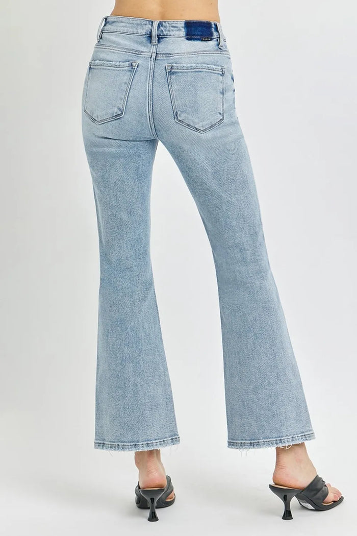 RISEN Full Size High Rise Ankle Flare Jeans - Brittney MADE