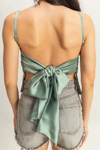 HYFVE Satin Back Tie Detail Cami - Brittney MADE