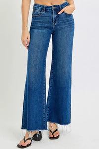 RISEN Tummy Control High Rise Wide Leg Jeans - Brittney MADE