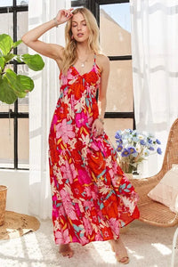 ADORA Floral Tiered Maxi Cami Dress - Brittney MADE
