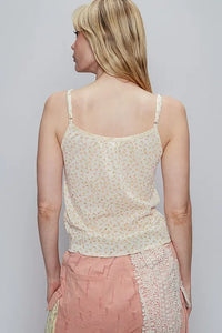 POL Floral Scoop Neck Adjustable Strap Cami - Brittney MADE