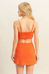 HYFVE Ruched Bra Top and Mini Skirt Set - Brittney MADE