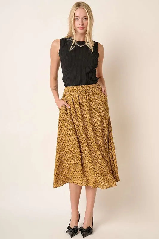 Mittoshop Printed Midi Skirt - Brittney MADE