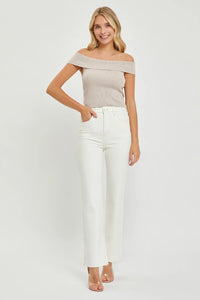 RISEN Full Size High Rise Tummy Control Straight Jeans - Brittney MADE