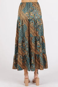 Mittoshop Paisley Patchwork Print Satin Maxi Skirt - Brittney MADE