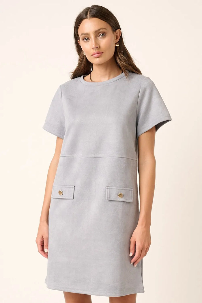 Mittoshop Suede Short Sleeve Mini Dress - Brittney MADE