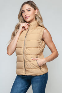 Snobbish Zip Up Turtleneck Vest with Pockets - Brittney MADE