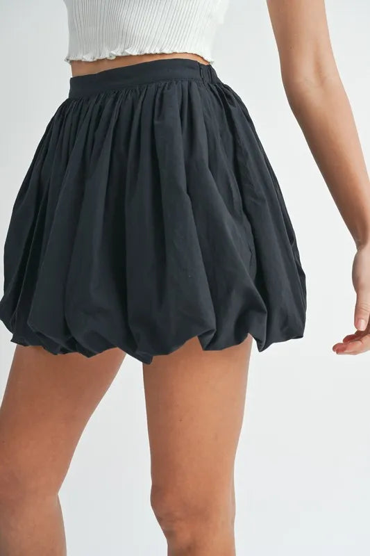 MABLE Poplin Bubble Mini Skirt - Brittney MADE