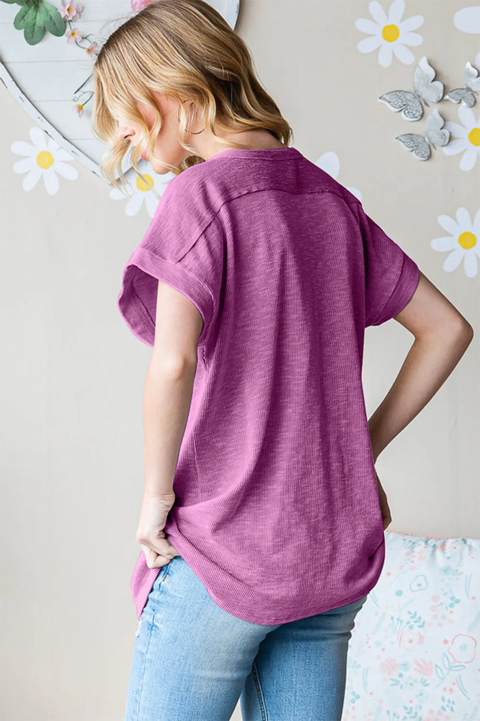 Heimish Full Size Short Sleeve Round Neck T-Shirt - Brittney MADE