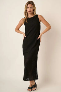 Mittoshop Side Slit Round Neck Sleeveless Dress - Brittney MADE