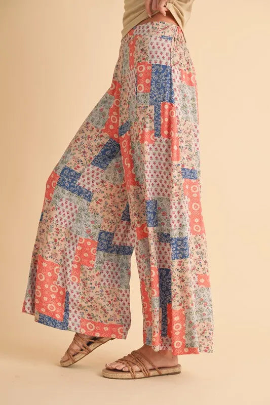 Aemi+Co Printed Wide Leg Pants - Brittney MADE