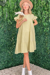 And The Why Cotton Gauze Baby Doll Casual Dress - Brittney MADE