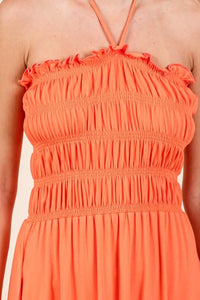 Culture Code Tie Back Shirring Dress with Pockets - Brittney MADE