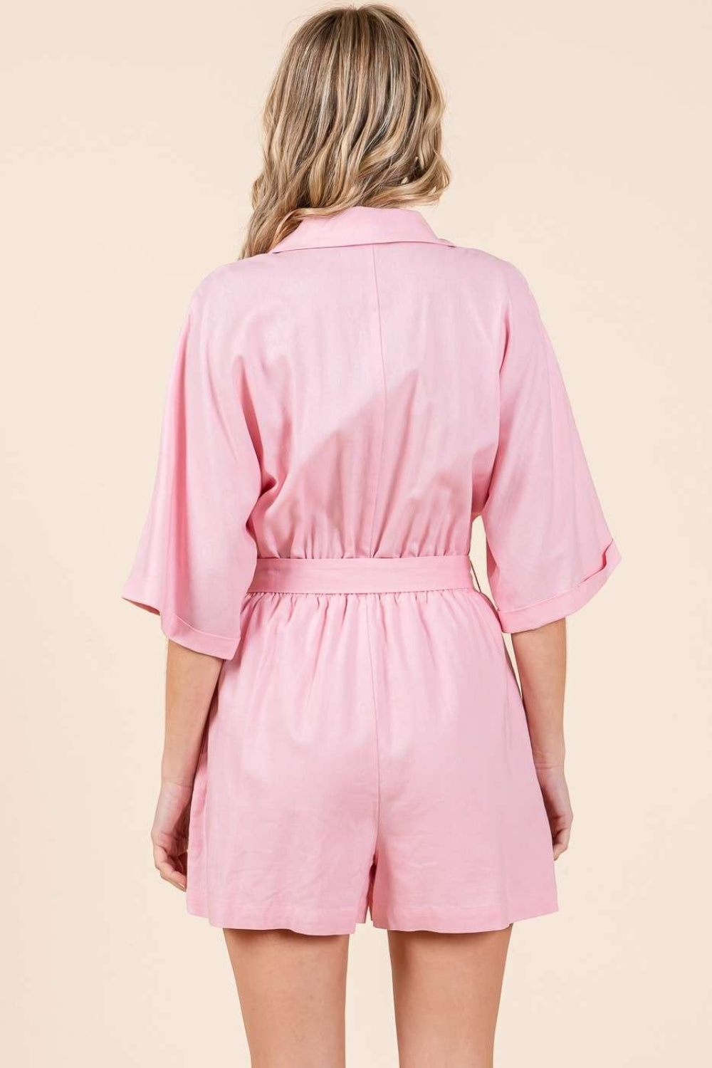 Mittoshop Tie Waist Half Sleeve Romper - Brittney MADE