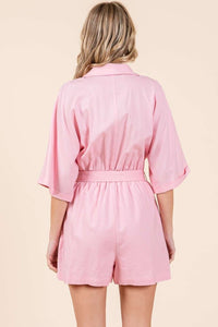 Mittoshop Tie Waist Half Sleeve Romper - Brittney MADE