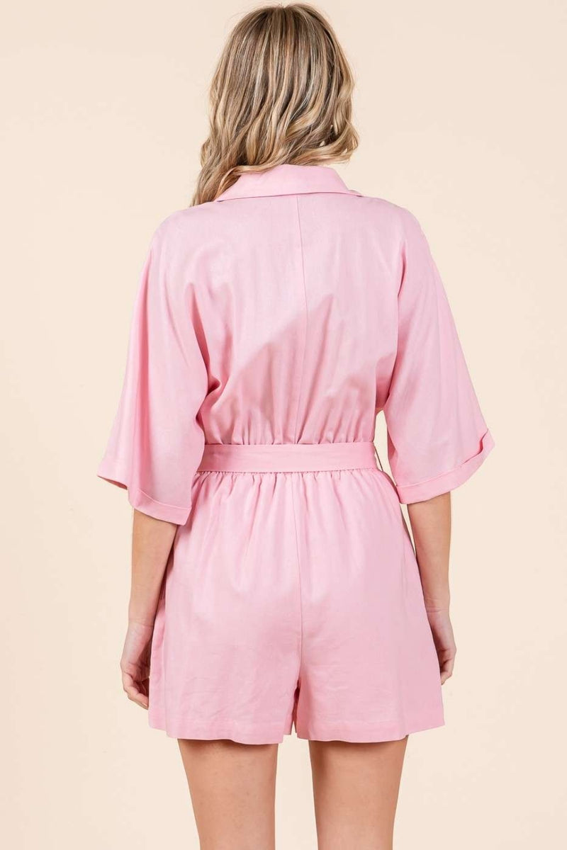 Mittoshop Tie Waist Half Sleeve Romper - Brittney MADE