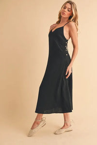 Aemi+Co Side Button Midi Cami Dress - Brittney MADE