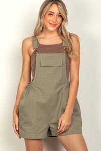 VERY J Adjustable Suspender Overalls with Pockets - Brittney MADE