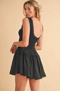 Aemi+Co Frill Sleeveless Drop Waist Mini Dress - Brittney MADE