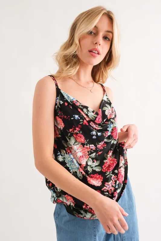 And The Why Floral Printed Casual Tank Top - Brittney MADE