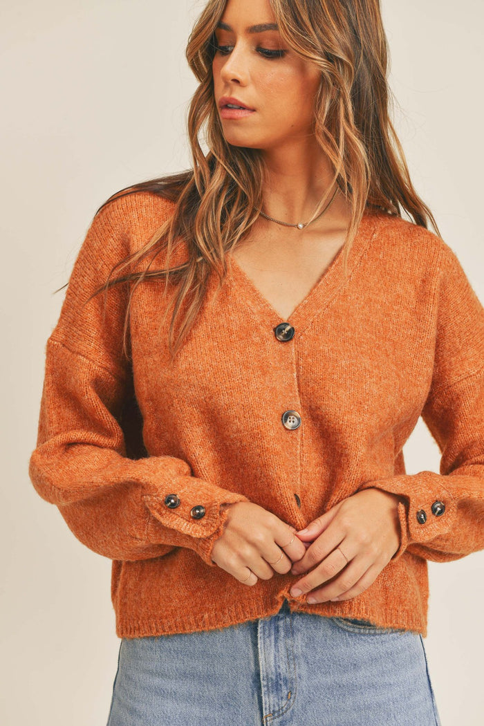 MABLE Long Sleeve Button Down Sweater Cardigan - Brittney MADE