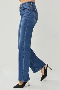 RISEN High Rise Straight Jeans - Brittney MADE