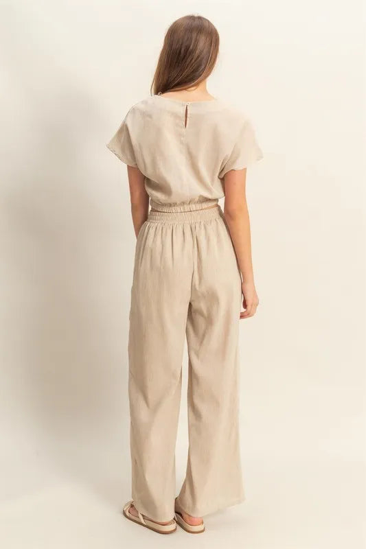 HYFVE Round Neck Short Sleeve Top and Pants Set - Brittney MADE